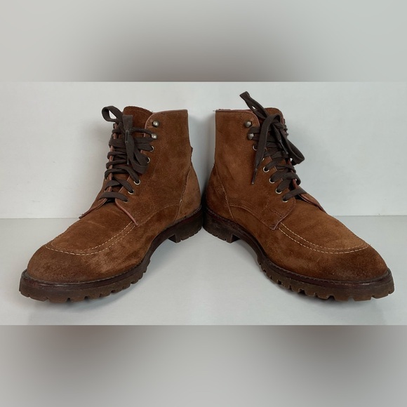 Frye Will Suede Lug Boots 11 M USA Made Rough Out - Picture 2 of 16
